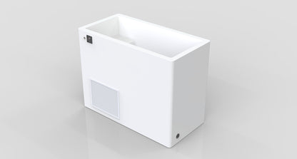 ‌Built-in chiller ice bath tub - white, with ventilation grille & temperature control for athletic recovery
