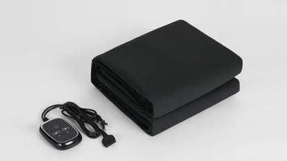 A lightweight, foldable, waterproof PU leather infrared therapy sauna blanket with a controller, designed for easy storage and use.