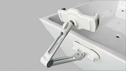 White Adjustable Suction Cup Phone Stand with Clamp & Stable Base